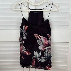 Karen Millen The Atelier 100% Silk Camisole in Floral Black